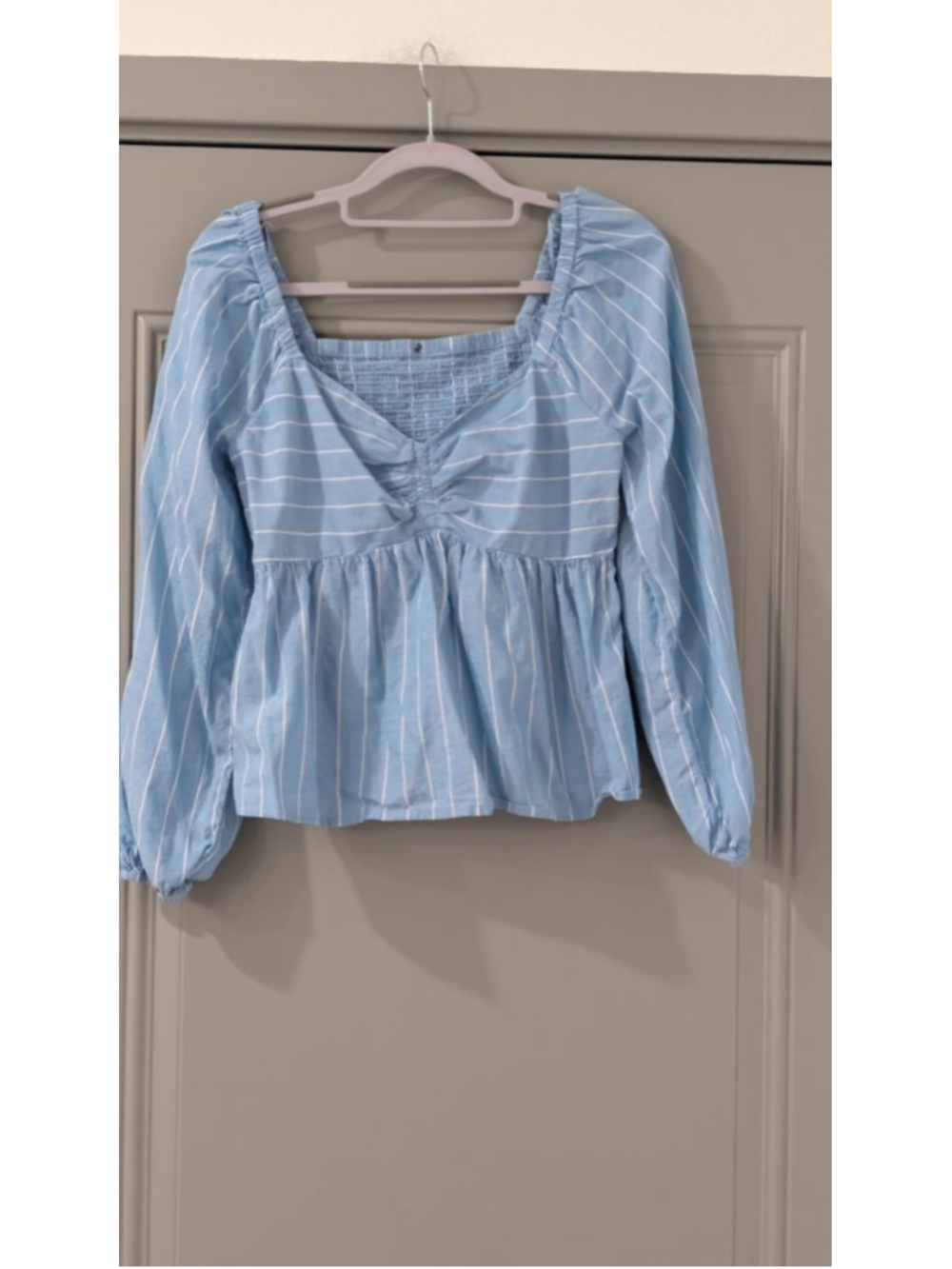 Women's Unbranded Blue White Striped Blouse S